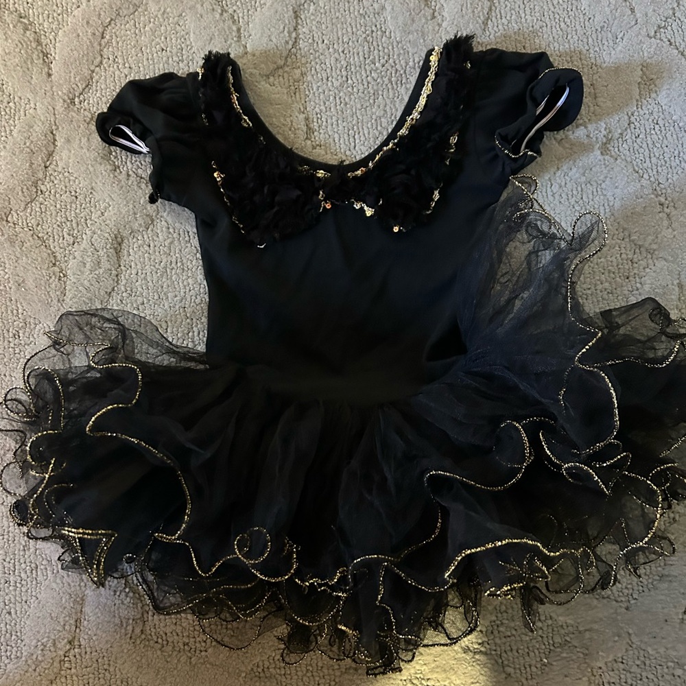 Elegant Black and Gold Kids Costume